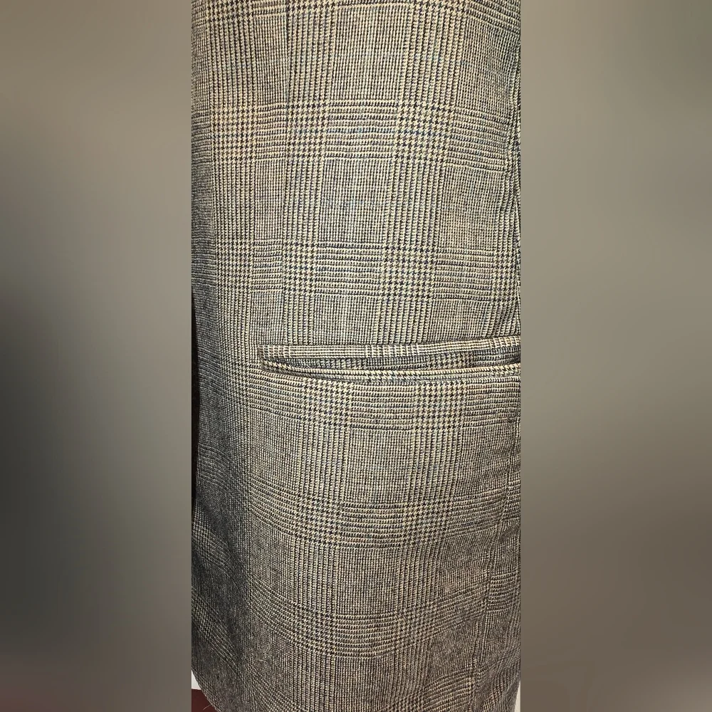 Vintage Chaps Ralph Lauren Men's Tan Brown Glen Check Plaid Blazer Jacket *42R